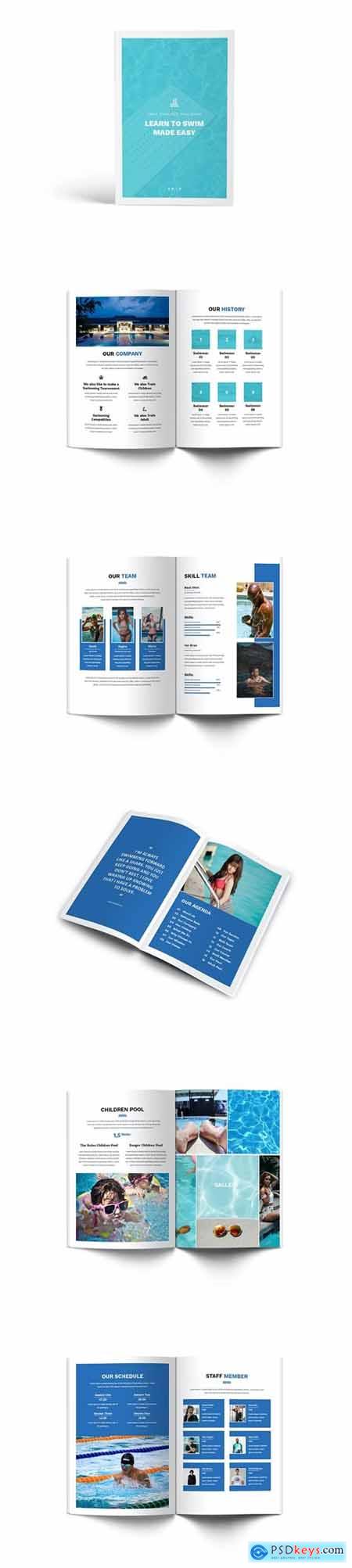 Swimming A4 Brochure Template