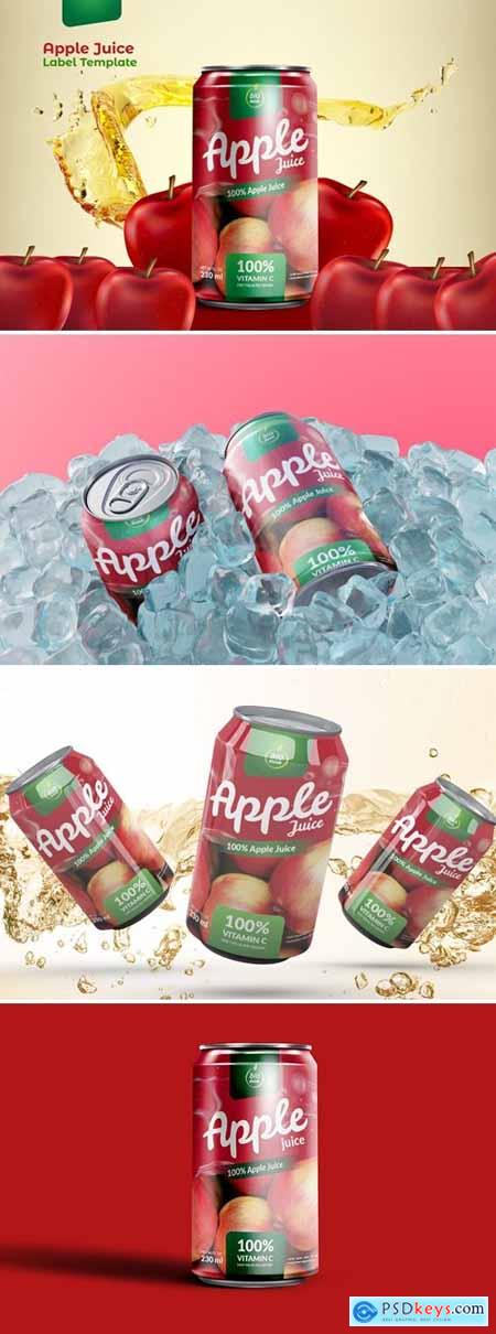 Juice Can Packaging Template