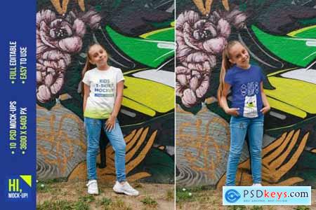 Kids Girl T-Shirt Mockups Vol8 5753184