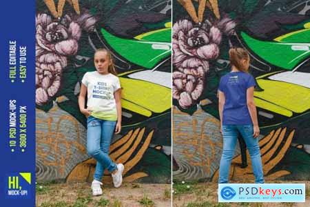 Kids Girl T-Shirt Mockups Vol8 5753184