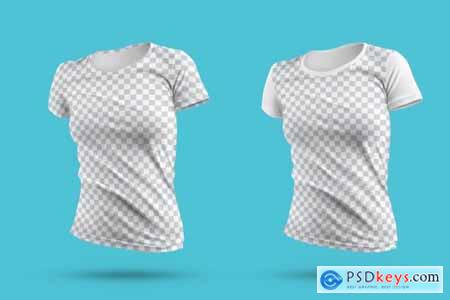 6 3D Mockups Woman T-Shirt 6324578