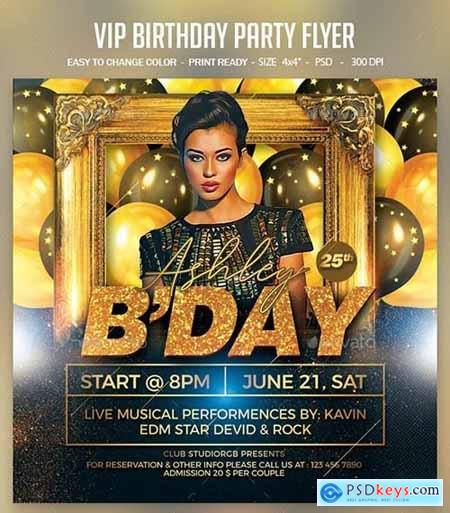 VIP Birthday Party Flyer 23813945