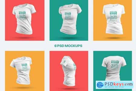 6 3D Mockups Woman T-Shirt 6324578