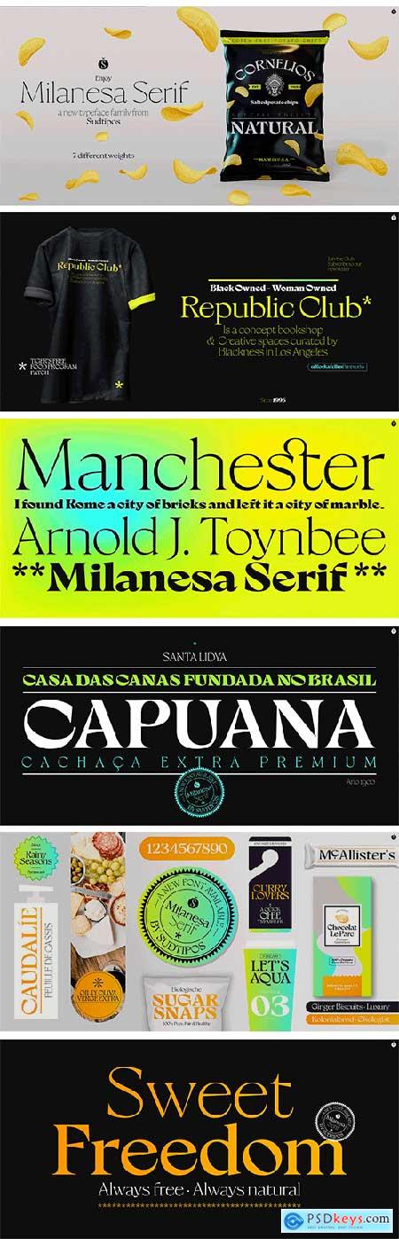Milanesa Serif Font Family