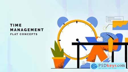 Time management - Flat Concept 33444927