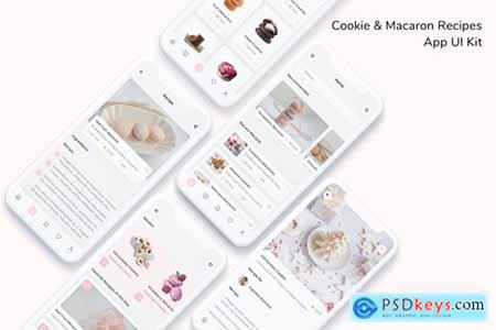 Cookie & Macaron Recipes App UI Kit