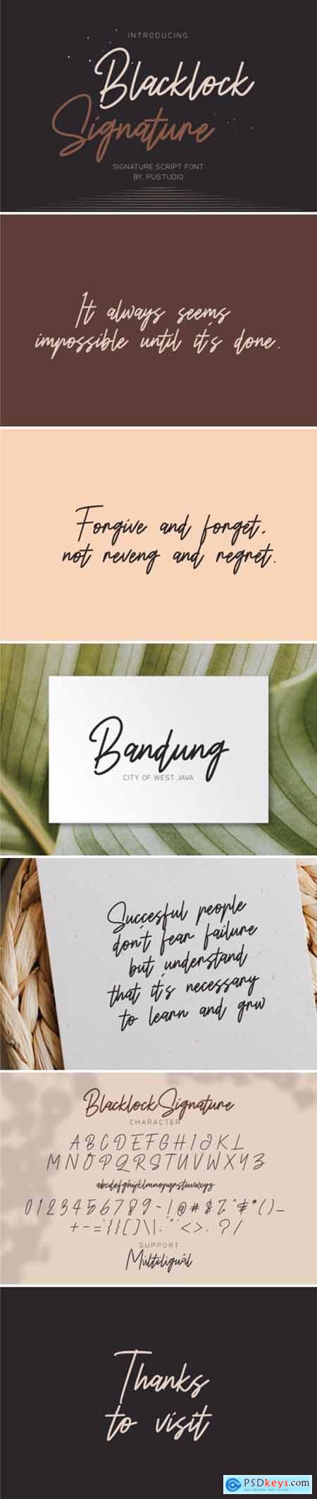 Blacklock Signature Font