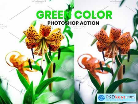 Green Color Photoshop Action 5953604