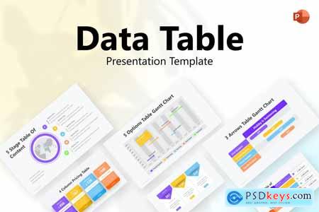 Data Table Infographic PowerPoint Template V4EUTSE