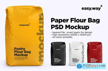 Flour Bag in a Front View Mockup 6191410