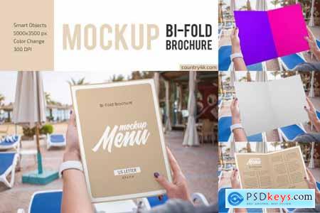 Bi-Fold Brochure Menu Mockup Set 6281603