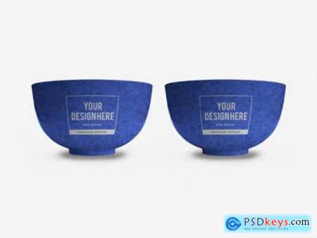 Ceramic Bowl 3D Mockup Template Bundle