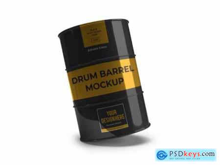 Drum Barrel 3D Mockup Template Bundle