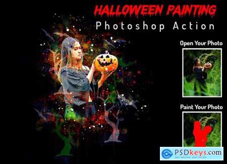 Halloween Painting Photoshop Action 6415697