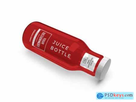Juice Bottle 3D Mockup Template Bundle