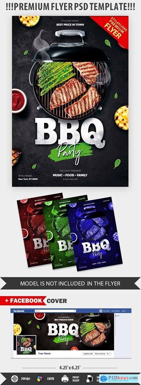 BBQ Party PSD Flyer Template
