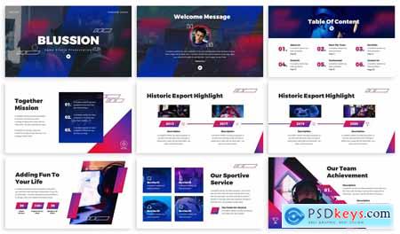 Blussion - Gaming Powerpoint Template AATWCCQ