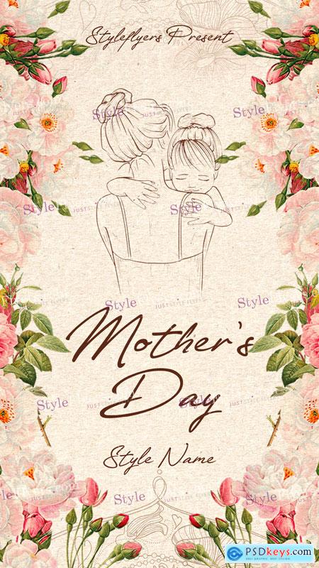 Mothers Day PSD Instagram Post and Story Template