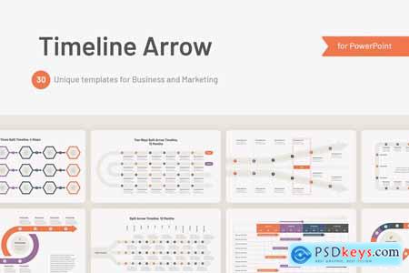 Timeline Arrow Templates for Powerpoint, Keynote and Google Slides