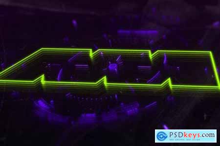 Cyber - Futuristic Neon Display 5845749