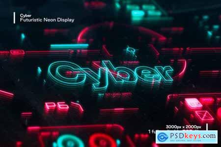 Cyber - Futuristic Neon Display 5845749