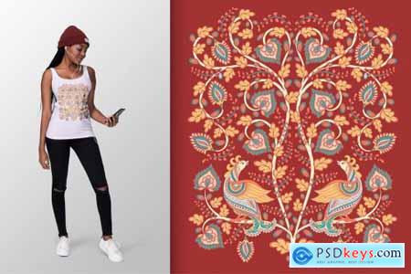 KALAMKARI Vector Set Ornaments 3809401