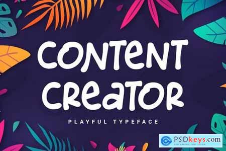 Content Creator - Playful Typeface