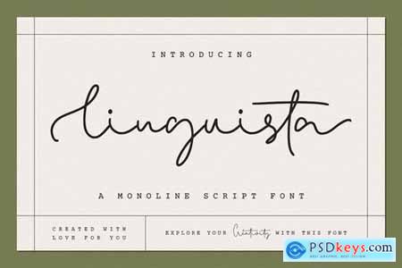 Linguista - Monoline Signature Font