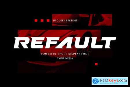 Refault - Sport Racing Game Font
