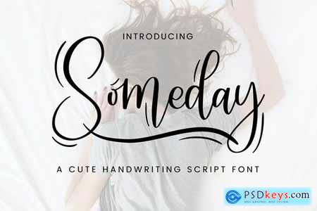 Someday  Handwriting Script Font