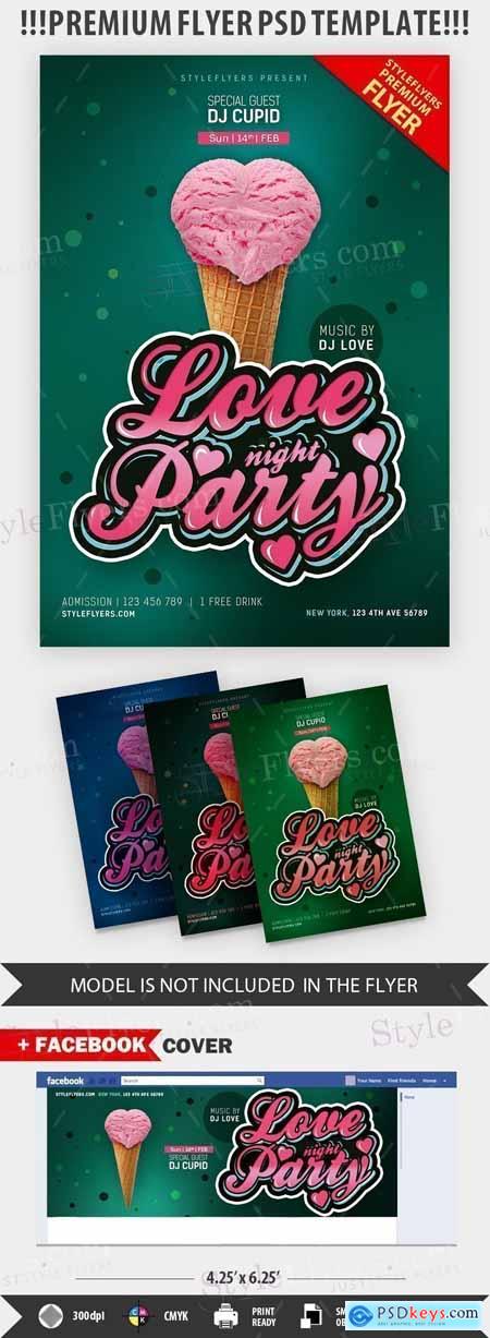 Love Night Party PSD Flyer Template
