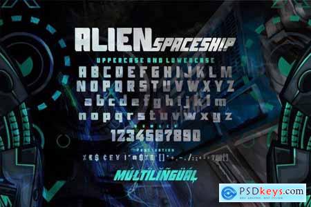 AN Alien Spaceship - Strong Bold Font