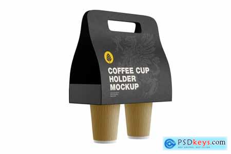 Coffee Cups Holder Mockup D3F9FY2
