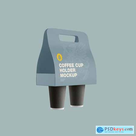 Coffee Cups Holder Mockup D3F9FY2