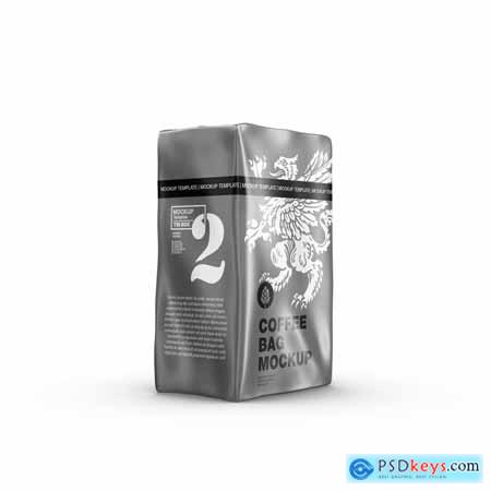 Metallic Paper Coffee Bag Mockup 3XVDZAR