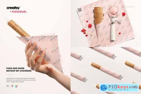 Food Safe Paper Mockup Set -icecream 6423028