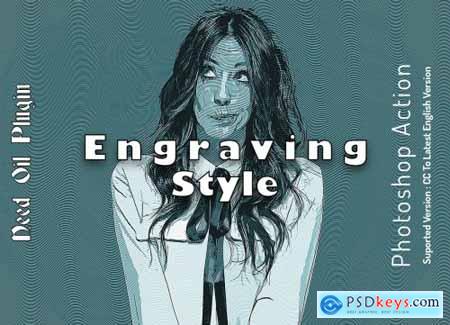 Engraving Style Photoshop Action 6447344