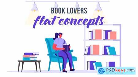 Book lovers - Flat Concept 33544775