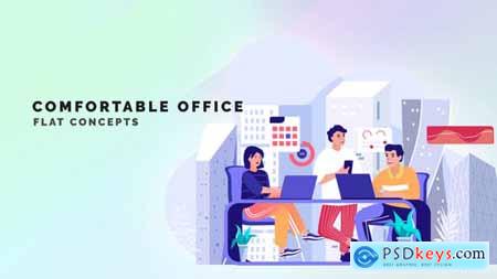 Comfortable office - Flat Concept 33559846
