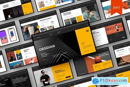 Obsidian  Business Powerpoint, Keynote and Google Slides Template