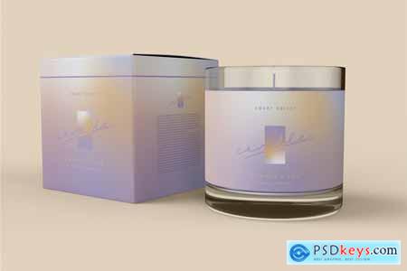 Candle with Cardboard Box Mockup 7D4TVWP