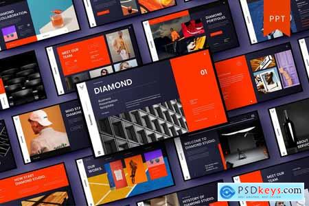Diamond  Business Powerpoint, Keynote and Google Slides Template