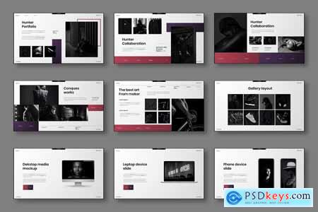 Hunter  Business Powerpoint, Keynote and Google Slides Template