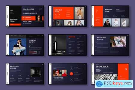 Diamond  Business Powerpoint, Keynote and Google Slides Template
