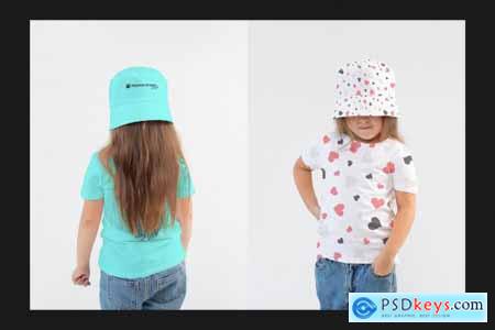 Kids Bucket Hat Mock-Up Set 6405612