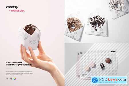 Food Safe Paper Mockup Set (pastry) 6419280