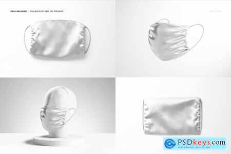 Silk Face Mask Mockup Set 6344182