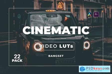 Bangset Cinematic Pack 22 Video LUTs DFV98RQ