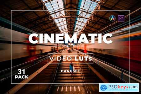 Bangset Cinematic Pack 31 Video LUTs W96DE4A