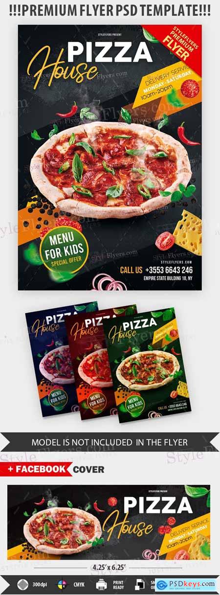 Pizza House Premium PSD Flyer Template